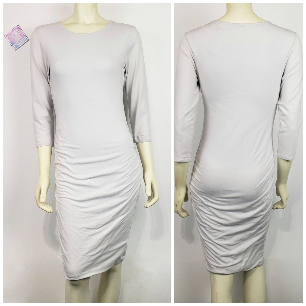 NWT JAMES PERSE Signature Ruched Dress Dapple